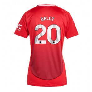 Manchester United Diogo Dalot #20 Domaci Dres za Ženska 2024-25 Kratak Rukavima